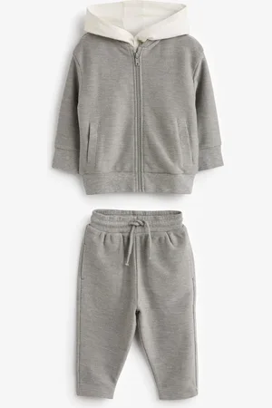 Next Pale 100% Cotton Jersey Bomber and Joggers Set 3 Piece (3mths-7yrs)