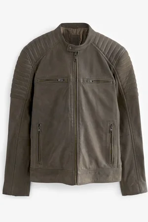 Next Leather Quilted Racer Jacket
