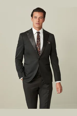 Next Tailored Fit Wool Blend Shiny Tuxedo Suit Jacket