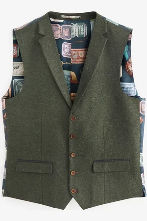 Next Regular Fit Trimmed Donegal Waistcoat