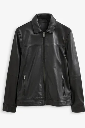 Next Signature Leather Collared Jacket