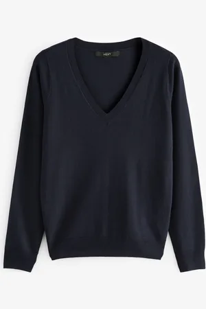 Next Blue V-Neck Jumper