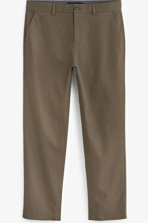 Next Mushroom Straight Fit Stretch Chinos Trousers