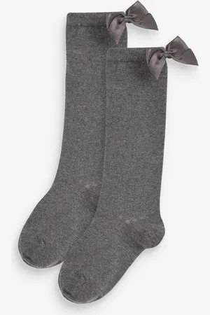 Next 2 Pack Cotton Rich Bow Knee High Socks