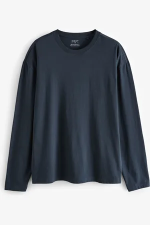 Next Blue Relaxed Fit Long Sleeve Crew Neck T-Shirt