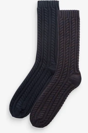 Next Brown/ Cable Socks 2 Pack