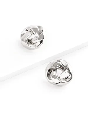 Next Tone Statement Swirl Button Earrings