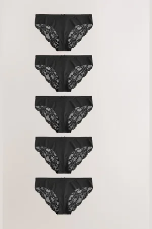 Next Brazilian No VPL Lace Back Briefs 5 Pack