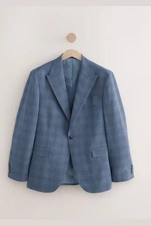 Next Tailored Fit Wool Blend Check Jacket