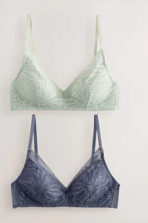 Next /Green Pad Non Wire Lace Detail Ultimate Comfort Bras 2 Pack