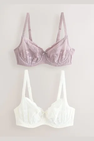 Next Mauve Purple Non Pad Balcony DD+ Lace Bras 2 Pack