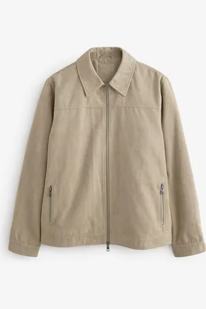Next Faux Suede Zip Through Collared Shacket