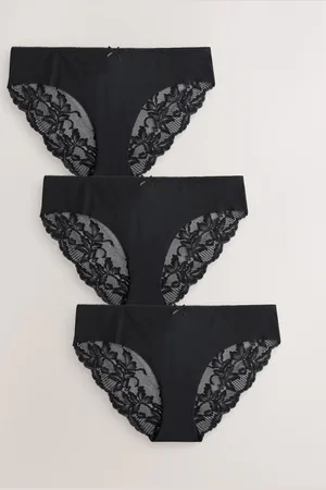 Next Brazilian No VPL Lace Back Briefs 3 Pack