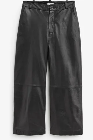 Next N. Premium Real Leather Wide Leg Trousers