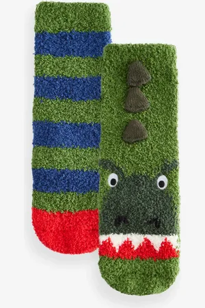 Next Dinosaur Cosy Socks 2 Pack