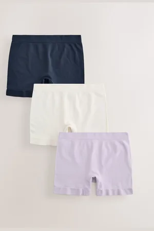 Next /Lilac/Cream Short Seamless Rib Knickers 3 Pack