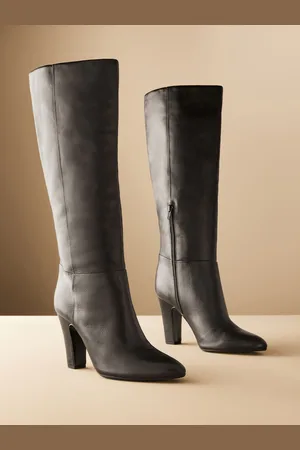 Next Leather Premium Knee High Heeled Boots