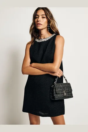 Next Boucle Embellished Collar Mini Dress