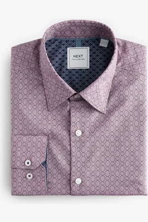 Next Tile Print Regular Fit Easy Care Oxford Shirt