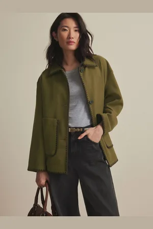 Next Olive Embroidered Stitch Jacket