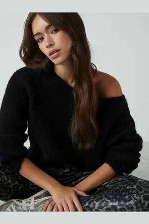Next Soft Touch Bardot Off The Shoulder Knitted Jumper with Alpaca