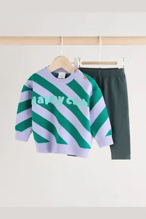 Next Stripe Baby Knitted Top and Leggings Set (0mths-2yrs)