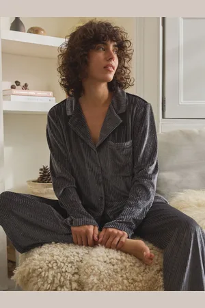 Next Sparkle Velour Button Through Pyjamas