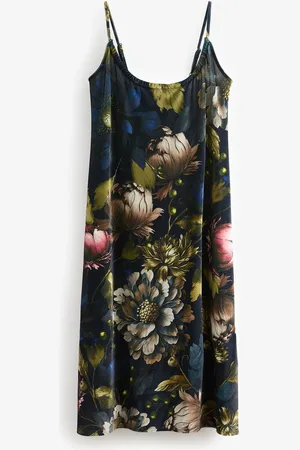 Next Floral Print Velvet Slip