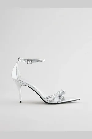 Next Forever Comfort Point Toe Jewel Trim High Heel Sandals