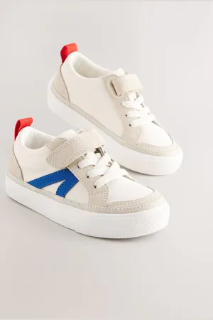 Next /Blue Standard Fit (F) Touch Fastening Chevron Trainers