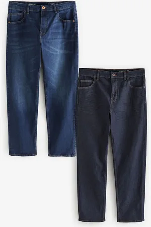 Next Mid/ Indigo Rinse 2 Pack Straight Fit Classic Stretch Jeans
