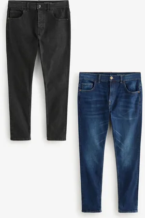 Next Blue Mid/ 2 Pack Skinny Fit Classic Stretch Jeans