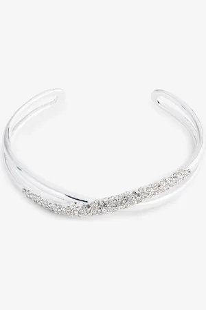 Next Tone Twist Sparkle Cuff Bracelet