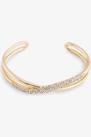 Next Tone Twist Sparkle Cuff Bracelet