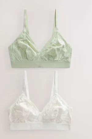 Next /Cream DD+ Non Pad Non Wire Lace Detail Ultimate Comfort Bras 2 Pack