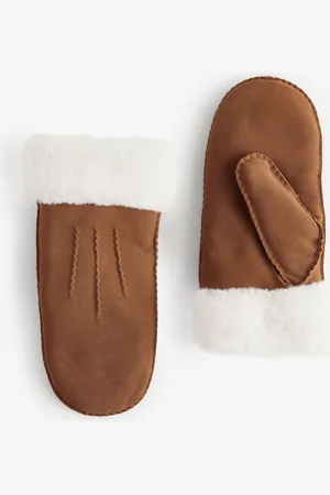 Next Leather Suede Mittens