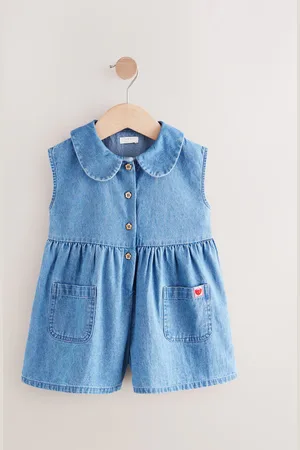 Next Shirt Collar 100% Cotton Playsuit (3mths-7yrs)