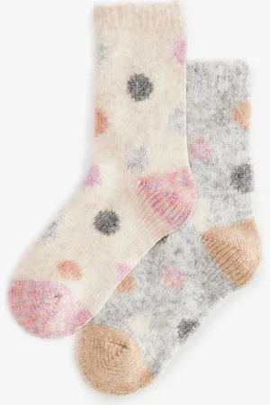 Next Pink/ Spots Thermal Ankle Socks 2 Pack