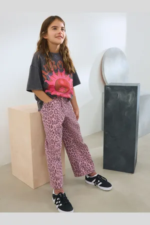 Next Leopard Print Wide Leg Jeans (3-16yrs)