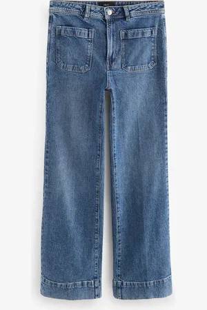 Next Dark Patch Pocket Wide Leg Jeans