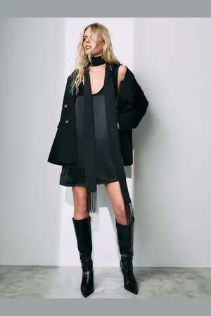 Next Satin Skinny Scarf With Fringing