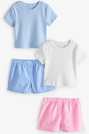 Next /Pink Woven Check Pyjamas 2 Pack (3-16yrs)