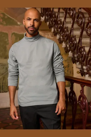 Next Roll Neck Essential Long Sleeve 100% Cotton T-Shirt