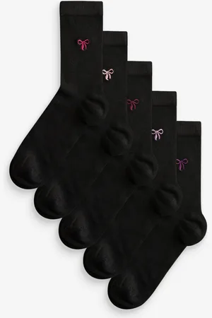 Next Bows Embroidered Motif Ankle Socks 5 Pack