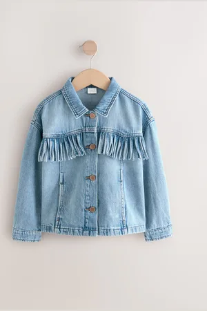 Next Denim 100% Cotton Fringed Shacket (3-16yrs)