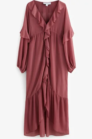 Next Long Sleeve Ruffle Maxi Dress