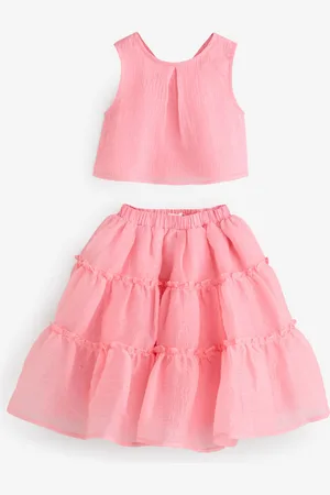Next Coral Occasion Top And Skirt Co-ord Set (3-16yrs)