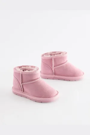 Next Faux Fur Lined Water Repellent Pull-On Suede Boots