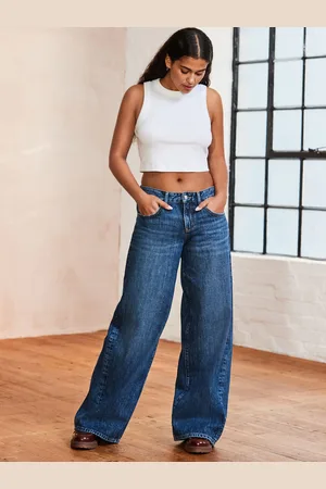 Next Dark Superwide Leg 100% Cotton Jeans