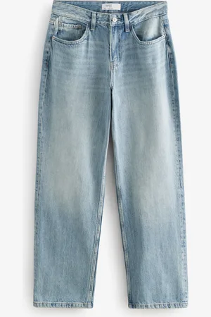 Next Mid Hourglass Baggy 100% Cotton Wide Leg Jeans